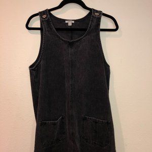 Timing Black Denim Jumper Dress with Pockets